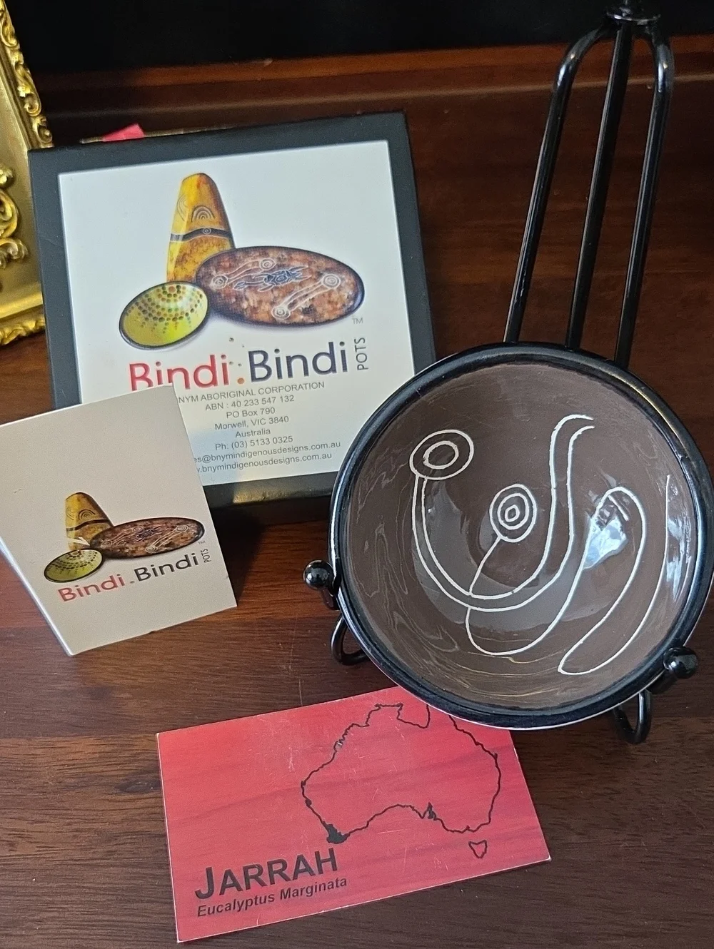 BINDI BINDI BNYM Aboringinal Corporation Signed Australian Hand Painted Ceramic